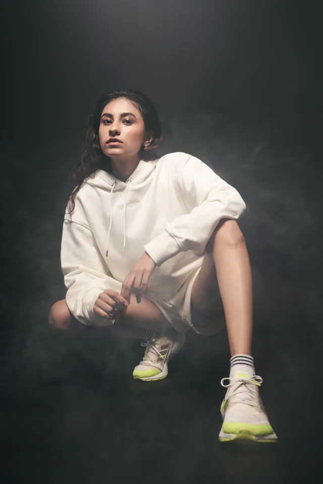 Adidas Ivy Park Ivytopia high-fashion athletic campaign makeup look 1